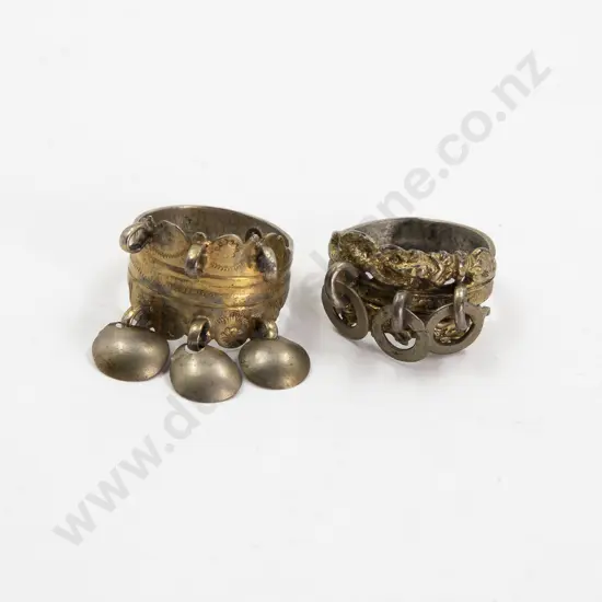 Two Vintage North African Ethnic Finger Rings