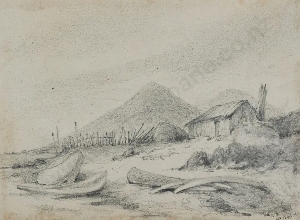 William Swainson (1789 - 1855) - Deserted Whalers Hut Image 1++