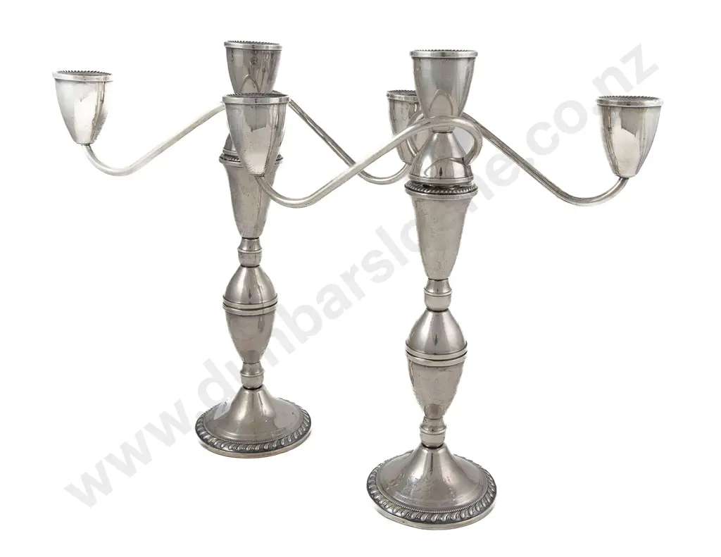 Pair Of American S/S Candleabra By Duchin Creation Image 1++