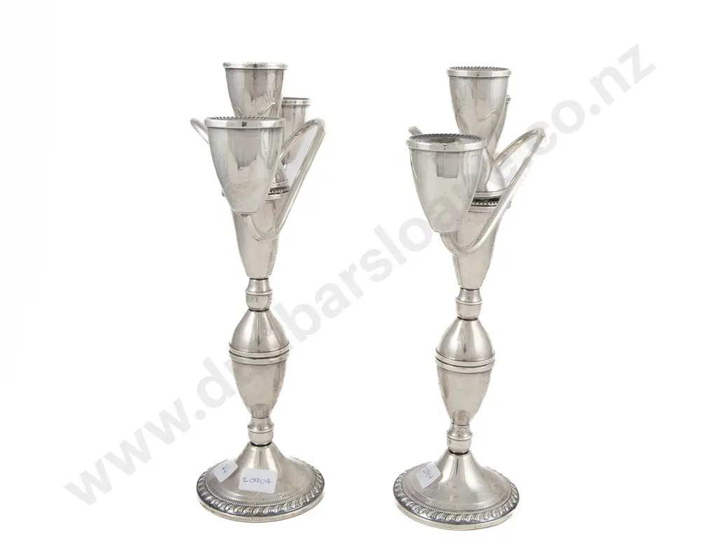 Pair Of American S/S Candleabra By Duchin Creation Image 1++