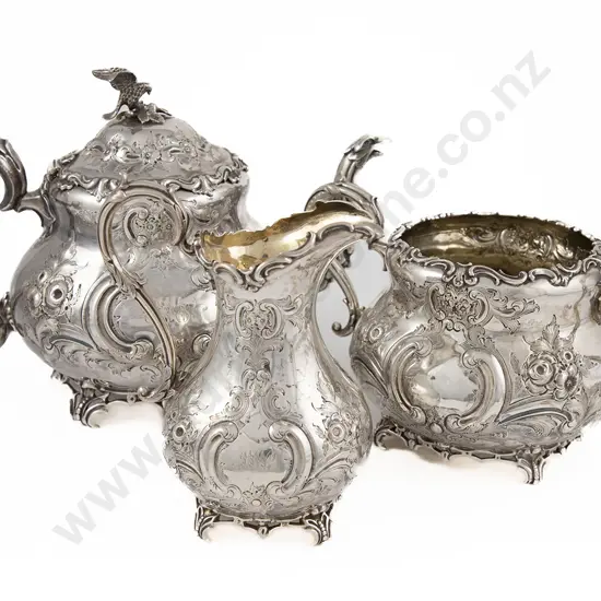 Vict S/S 3 Piece Teaset