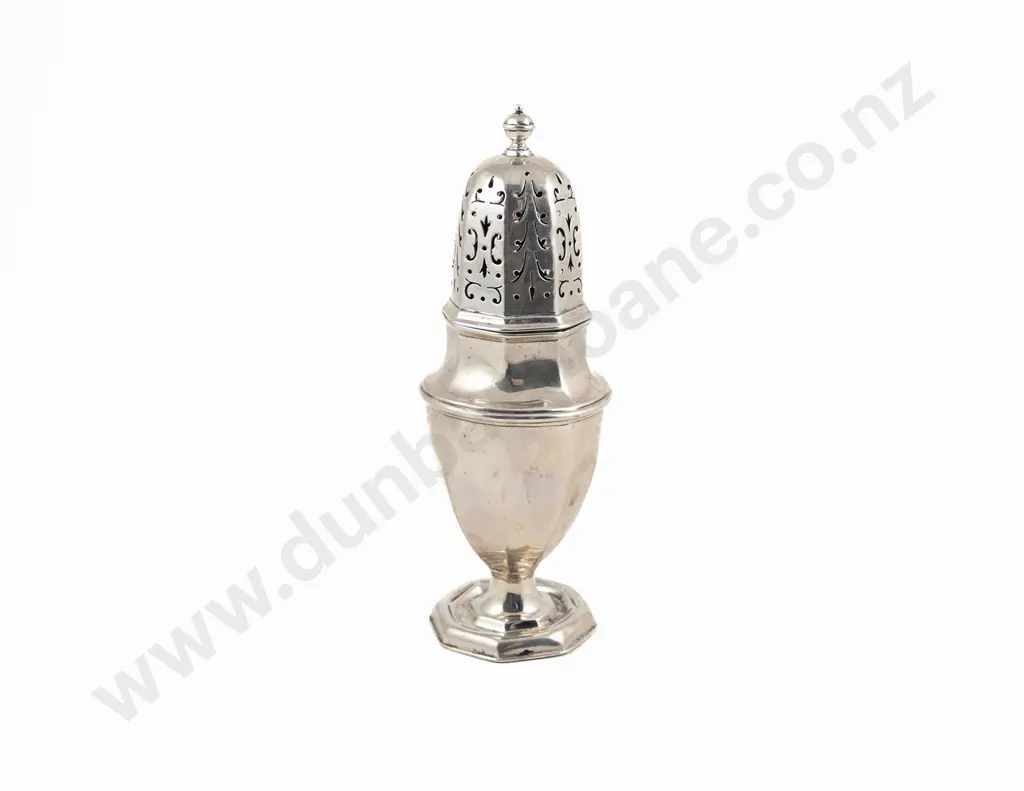 Large Edw VII S/S Sugar Caster Image 1++