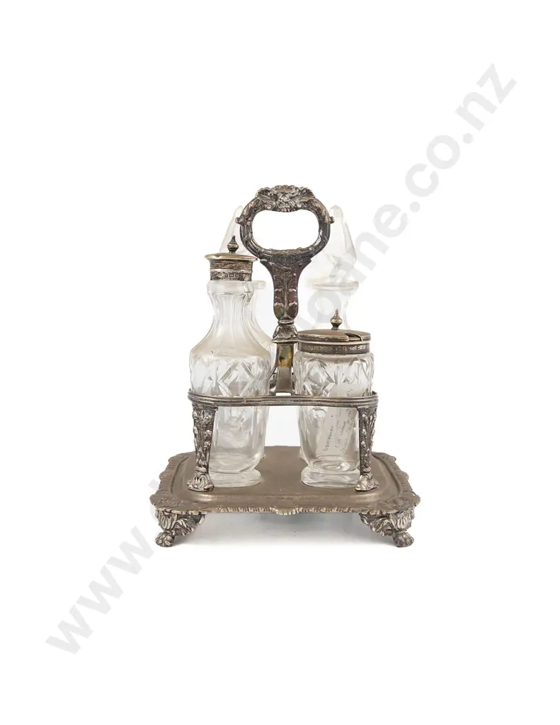Geo IV S/S 4 Division Cruet Stand Image 1++