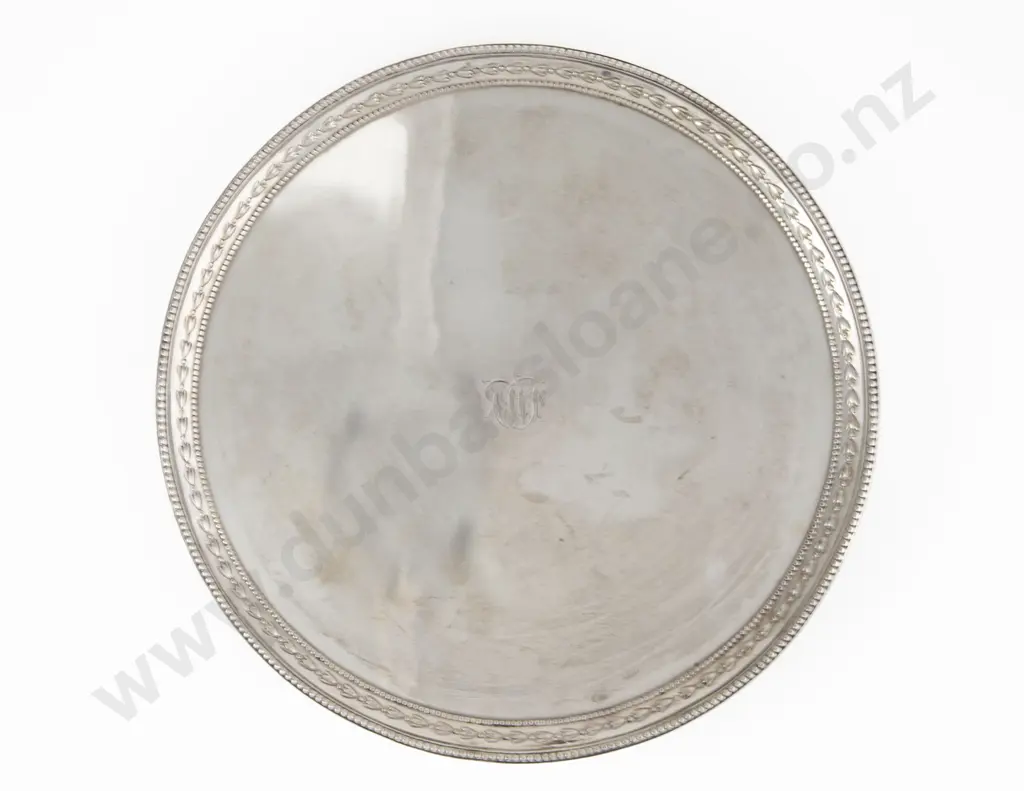 Attractive Geo III S/S Circular Salver Image 1++