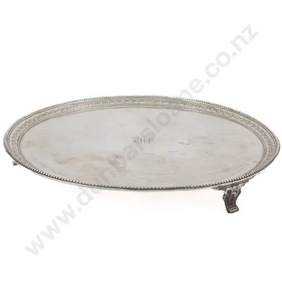 Attractive Geo III S/S Circular Salver