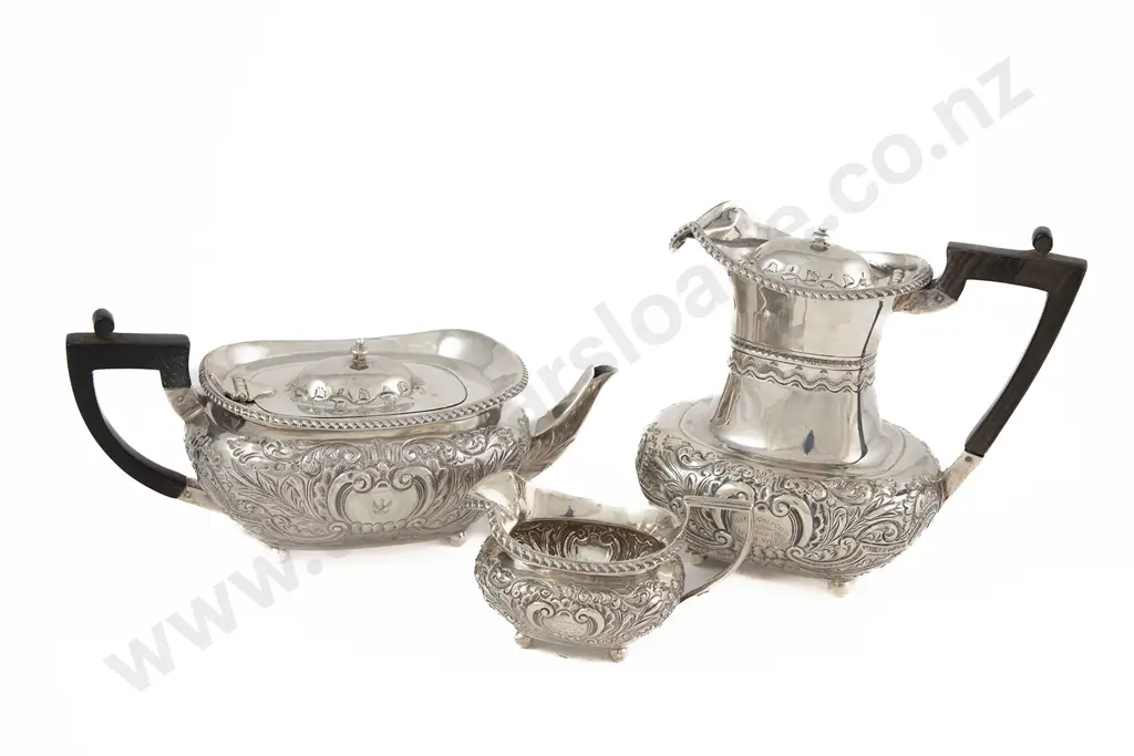 Vict S/S 3 Piece Tea & Coffee Set Image 1++