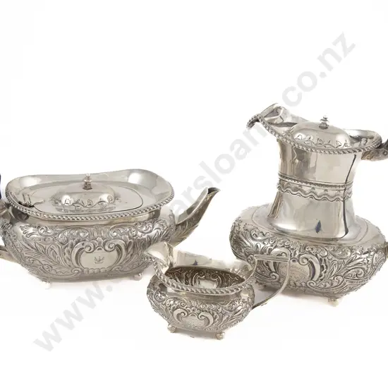Vict S/S 3 Piece Tea & Coffee Set