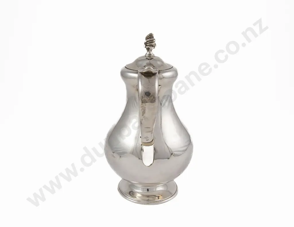 Early Vict S/S Coffee Pot By Robert Hennell III Image 1++
