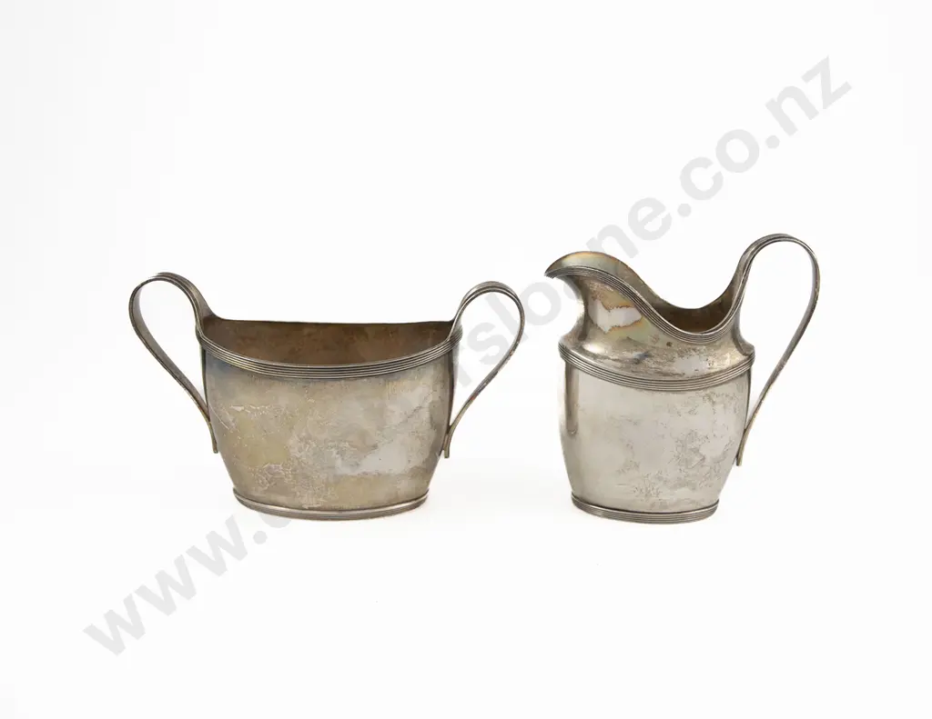 Dutch Silver Sugar & Cream Image 1++