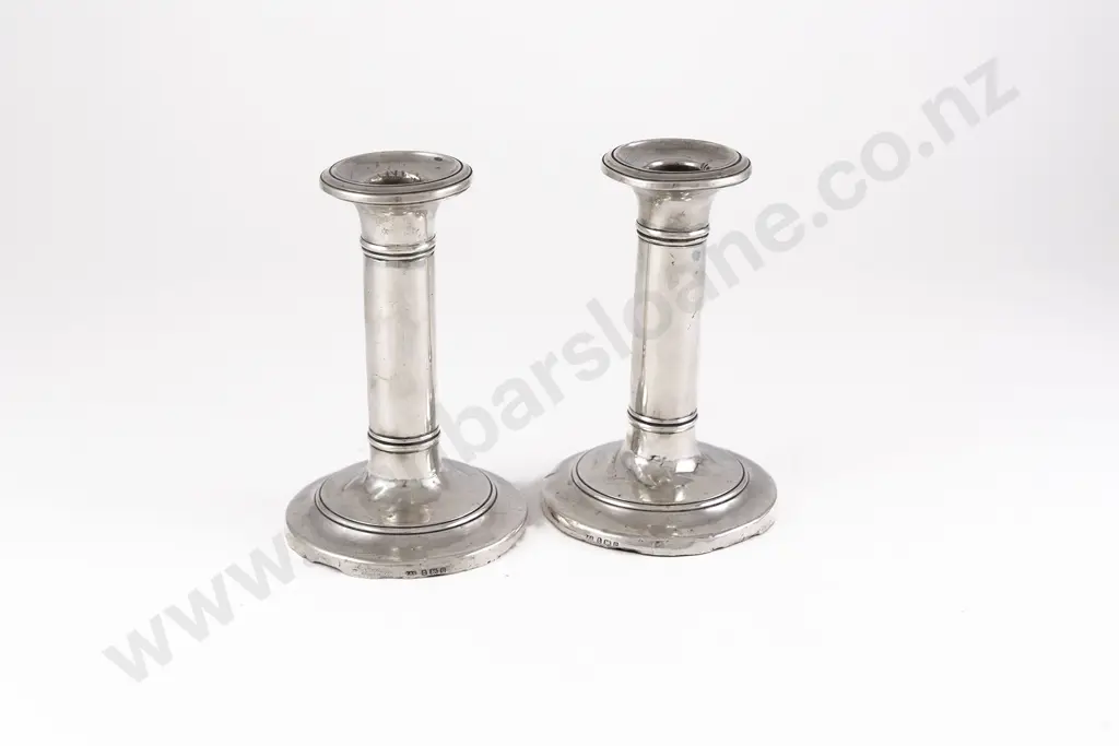 Pair S/S Half Height Candlesticks Image 1++