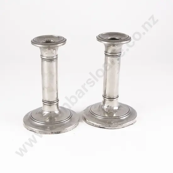 Pair S/S Half Height Candlesticks