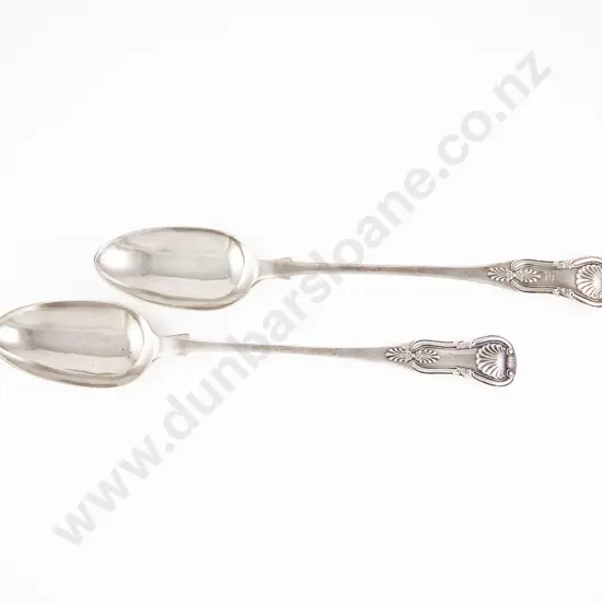 Fine Pair Of Vict Scottish S/S Basting Spoons