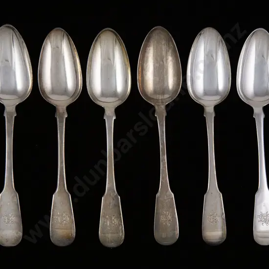 Set Of 6 Geo III Scottish S/S Tablespoons