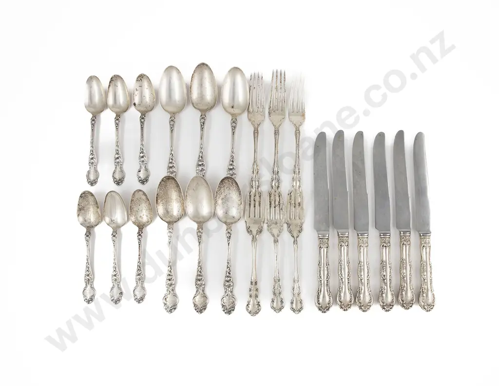 24 Pieces R Wallace & Sons Art Nouveau S/S Cutlery Image 1++
