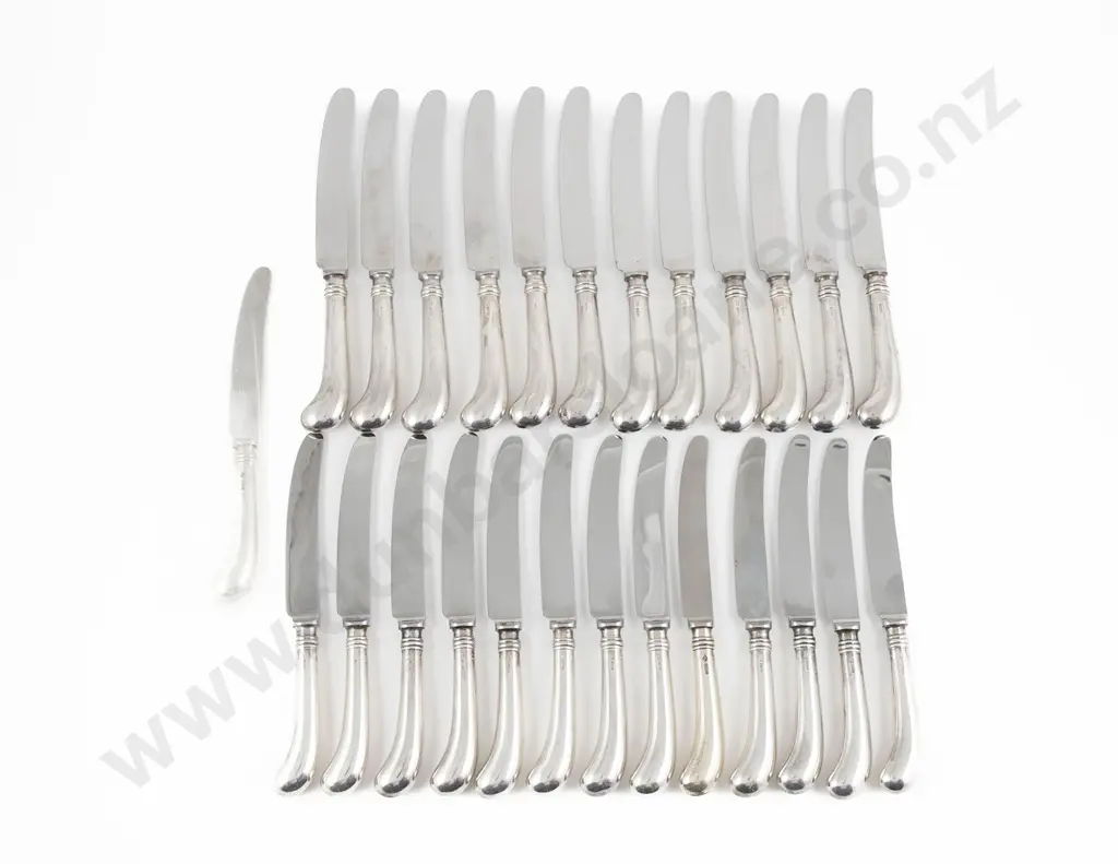 Set Of 12 Large & 14 Small Knives With S/S Pistol Grips Image 1++