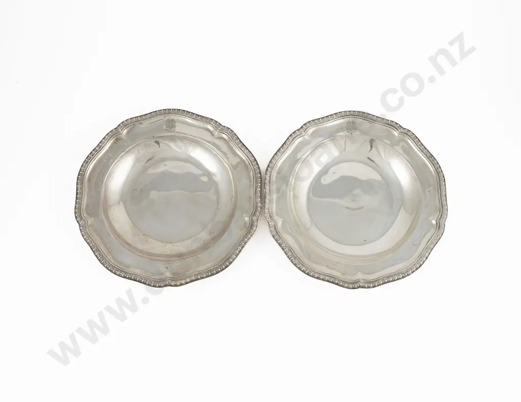 Fine & Rare Pair Of Geo III S/S Soup Plates By Paul Storr Image 1++