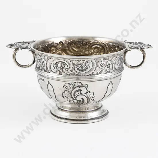 Edw VII S/S Two Handled Porringer