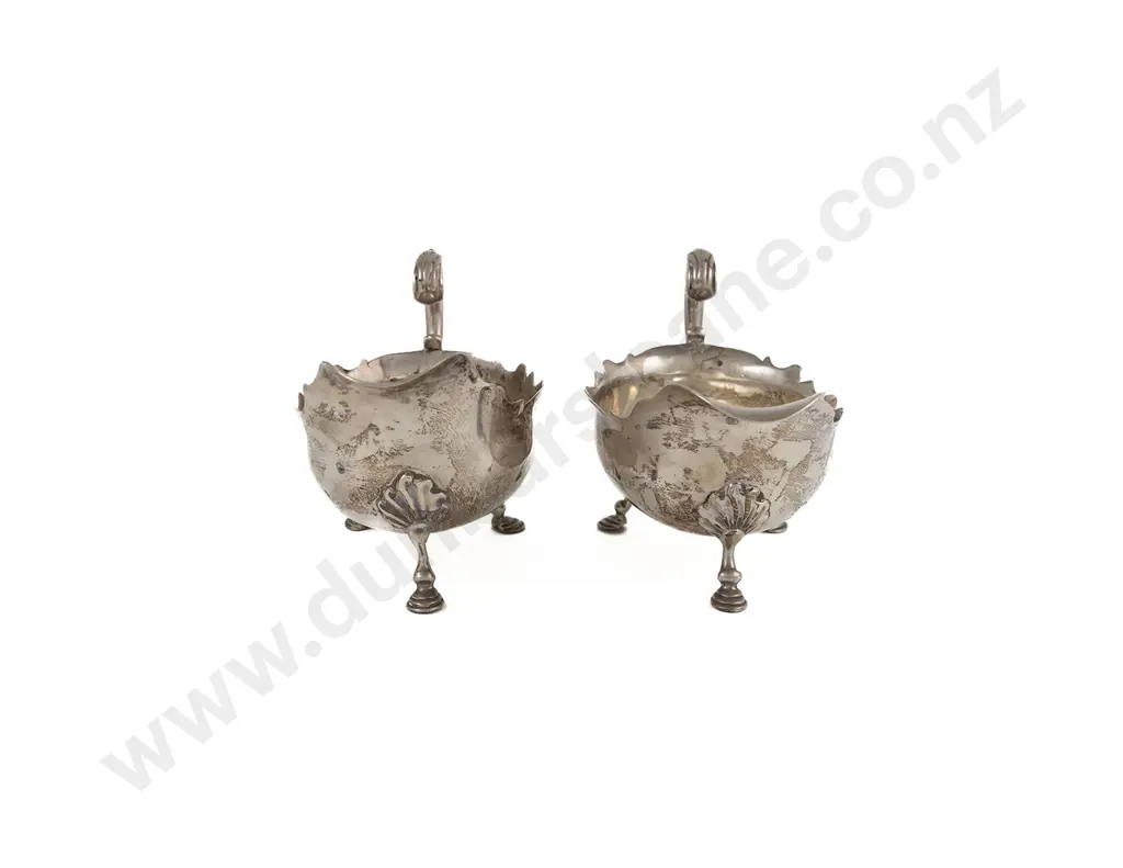 Good Early Pair Of Geo II S/S Gravy Boats Image 1++