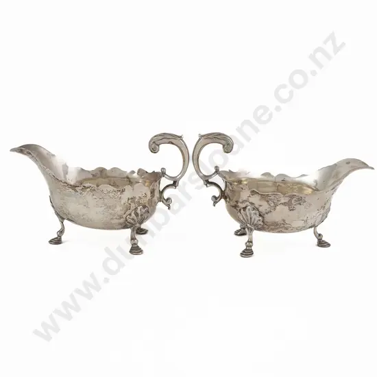 Good Early Pair Of Geo II S/S Gravy Boats