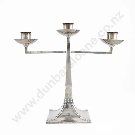 Edw VII S/S Arts & Crafts Candlestick