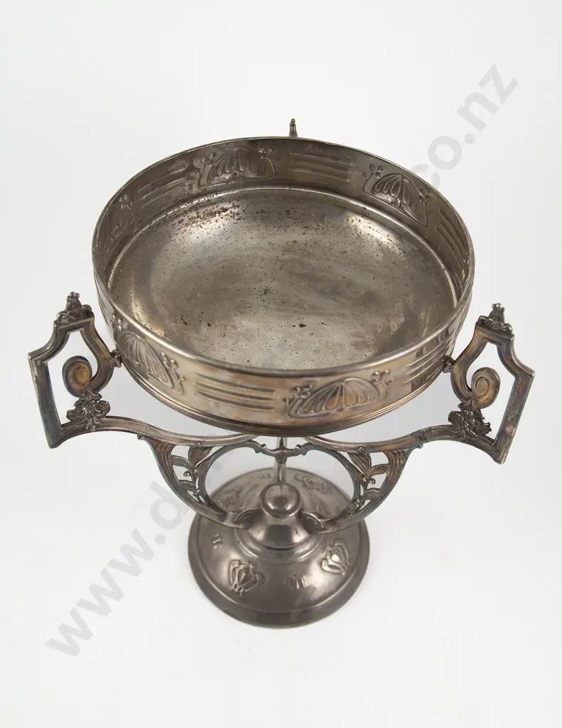 WMF Style Art Nouveau S/P Fruit Bowl On Stand Image 1++