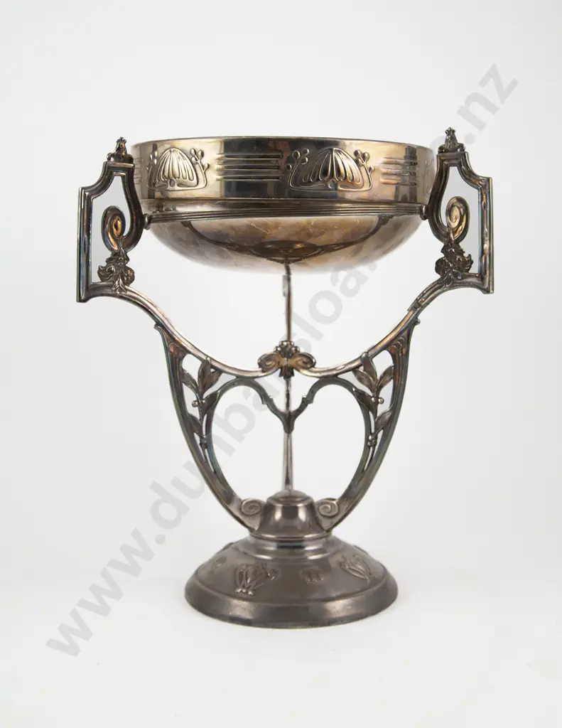 WMF Style Art Nouveau S/P Fruit Bowl On Stand Image 1++