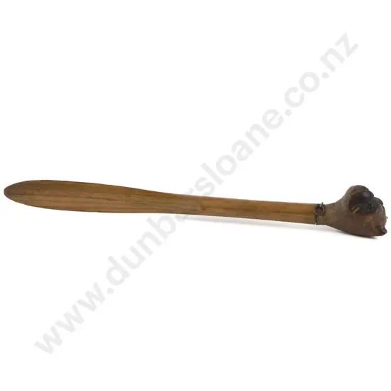 Novelty Fruitwood Letter Opener With Boxer Dog Top