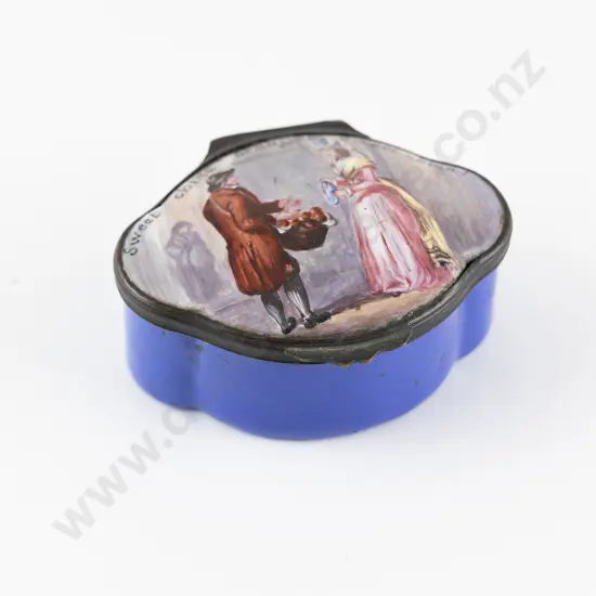Late C18th GeoIII Bliston Enamel Trinket Box