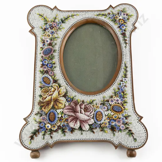 Superb Late C19th Italian Micro Mosaic Picture Frame