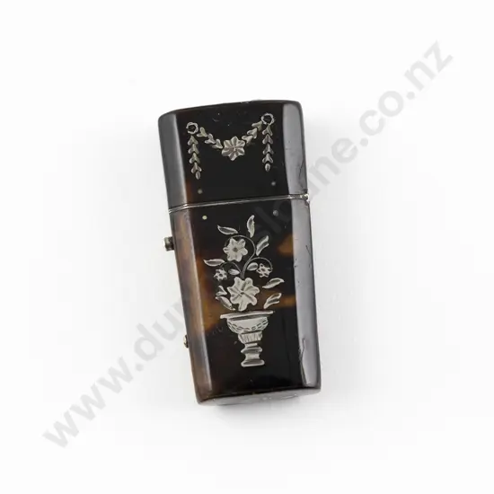 Victorian S/S Inlaid Tortoise Shell Etui