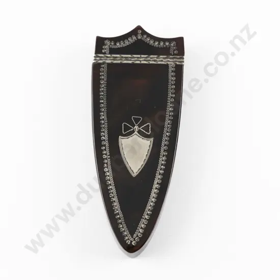 Late Georgian S/S Inlaid Tortoise Shell Patch Box