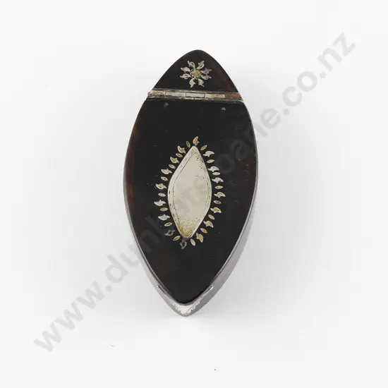 Late Georgian S/S Inlaid Tortoise Shell Patch Box