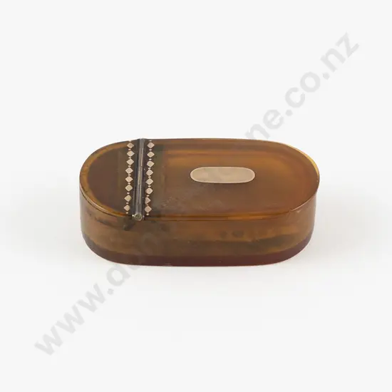 GeoIV Gold Inlaid Tortoise Shell Patch Box