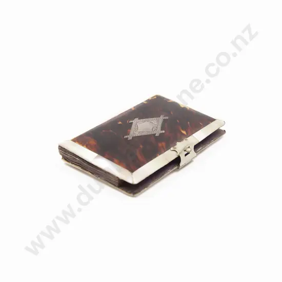C19th Tortoiseshell & MOP Card Case