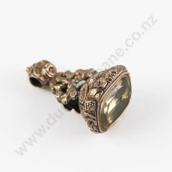 Victorian Gold Plated Fancy Seal Fob
