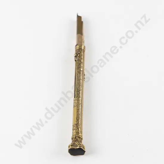 Edwardian 9ct Fancy Engraved Dip Pen/Pencil