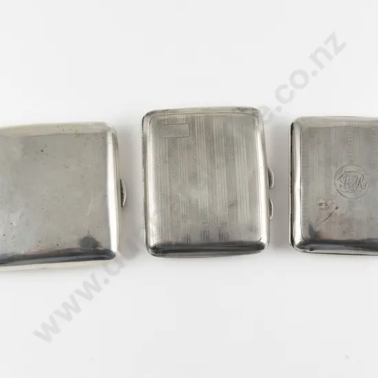 Three Early C20th S/S Cigarette Cases