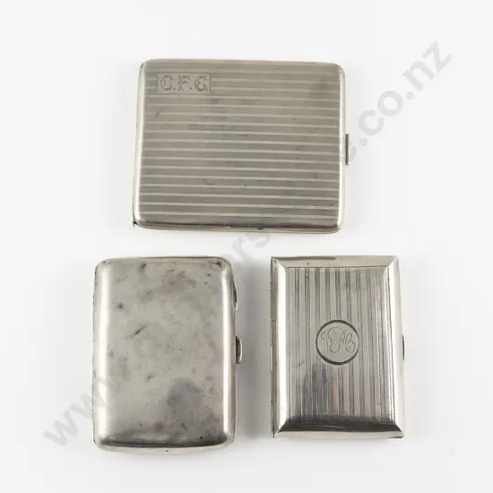 Three Early C20th S/S Cigarette Cases