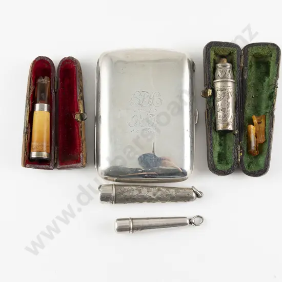 Four S/S Mounted Cheroot Holders
