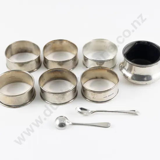 Set Six Geo V S/S Napkin Rings