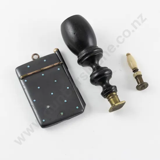 Victorian Turned Ebony Handled Seal