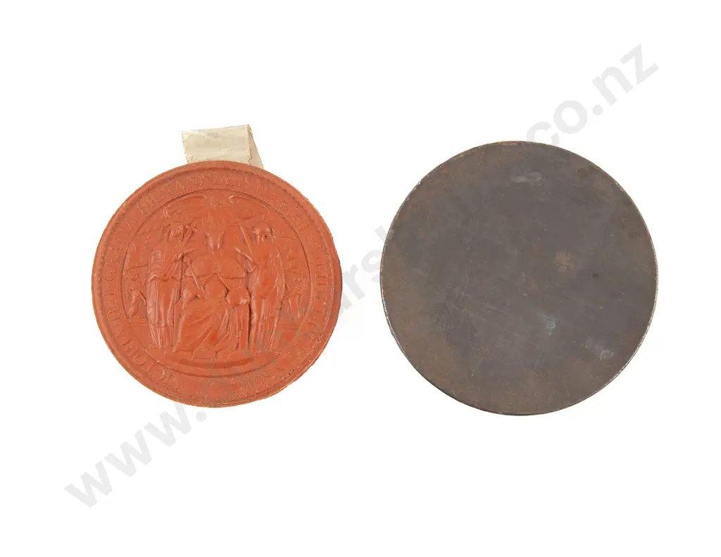 Red Wax Seal Of The Duchy Of Lancaster From The Reign Of Queen Victoria Image 1++