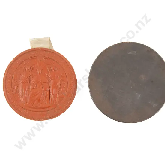 Red Wax Seal Of The Duchy Of Lancaster From The Reign Of Queen Victoria