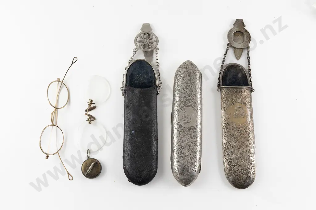 Two Edwardian S/S Spectacle Cases Image 1++