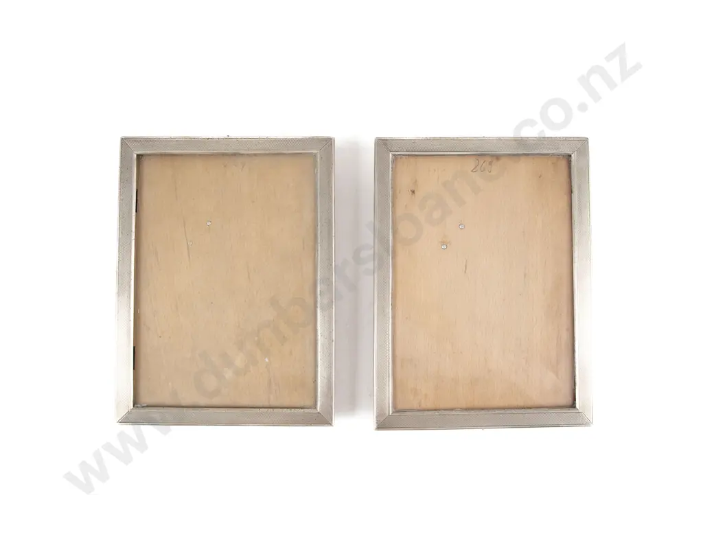 Pair Sterling Silver Photo Frames Image 1++