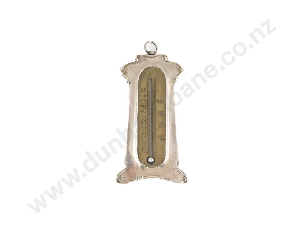 An Unusual Art Nouveau S/S Framed Brass Barometer Image 1++