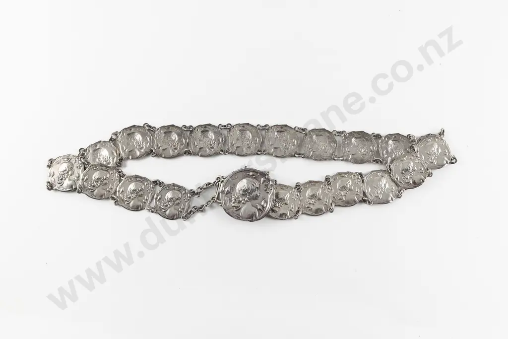 Art Nouveau S/S Panel Linked Belt Image 1++