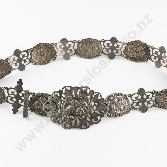 Edwardian S/Plate Fancy Gainsborough Angel Pattern Belt