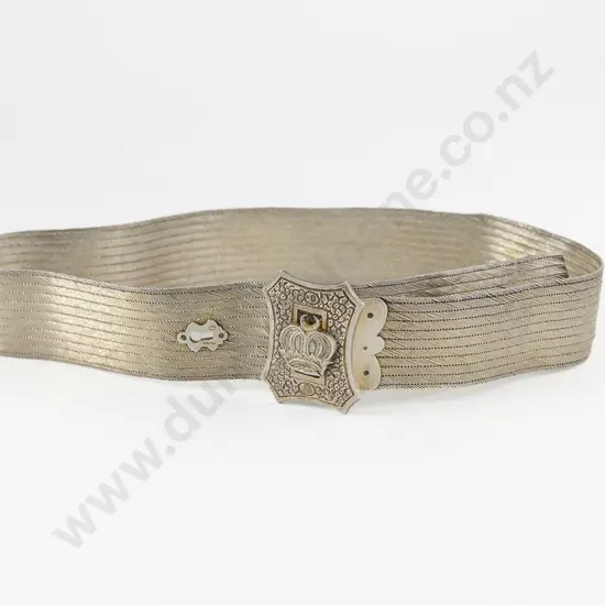 Heavy Middle Eastern Silver Gilt Belt