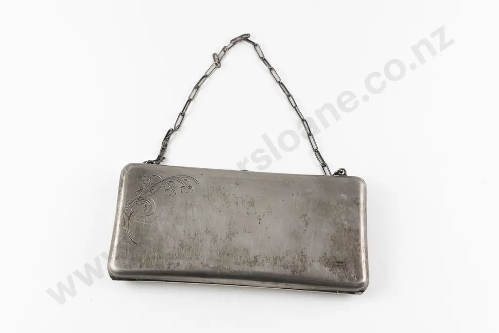 Art Deco .875 Latvia Silver Evening Purse Image 1++